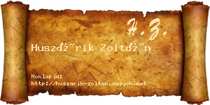Huszárik Zoltán névjegykártya