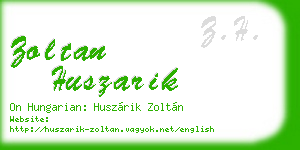 zoltan huszarik business card