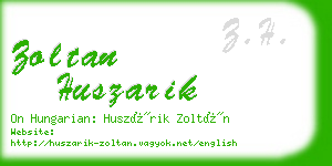 zoltan huszarik business card